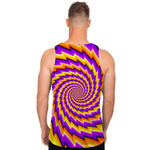 Yellow Twisted Moving Optical Illusion Men's Tank Top
