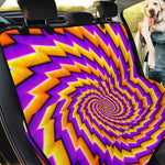 Yellow Twisted Moving Optical Illusion Pet Car Back Seat Cover