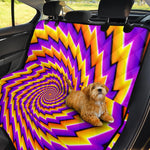 Yellow Twisted Moving Optical Illusion Pet Car Back Seat Cover