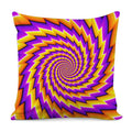 Yellow Twisted Moving Optical Illusion Pillow Cover