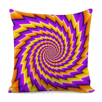 Yellow Twisted Moving Optical Illusion Pillow Cover