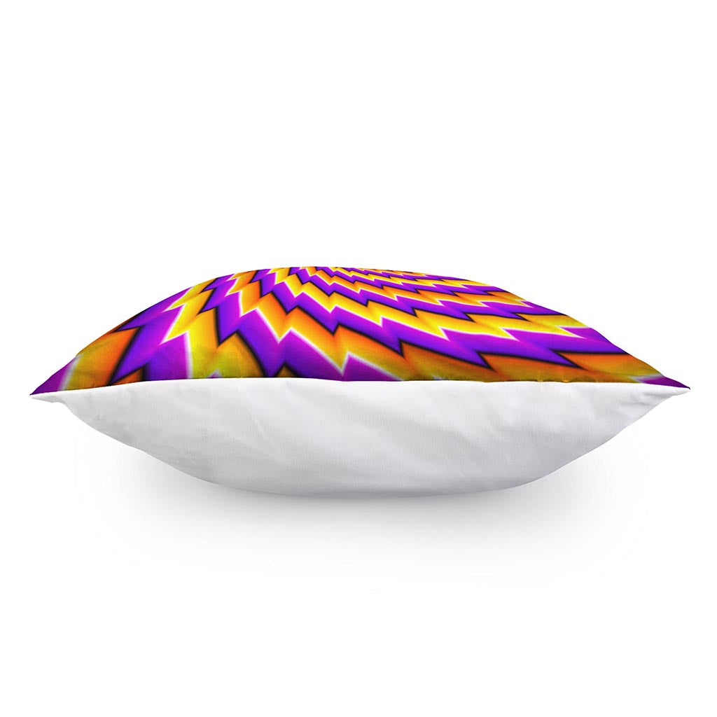 Yellow Twisted Moving Optical Illusion Pillow Cover
