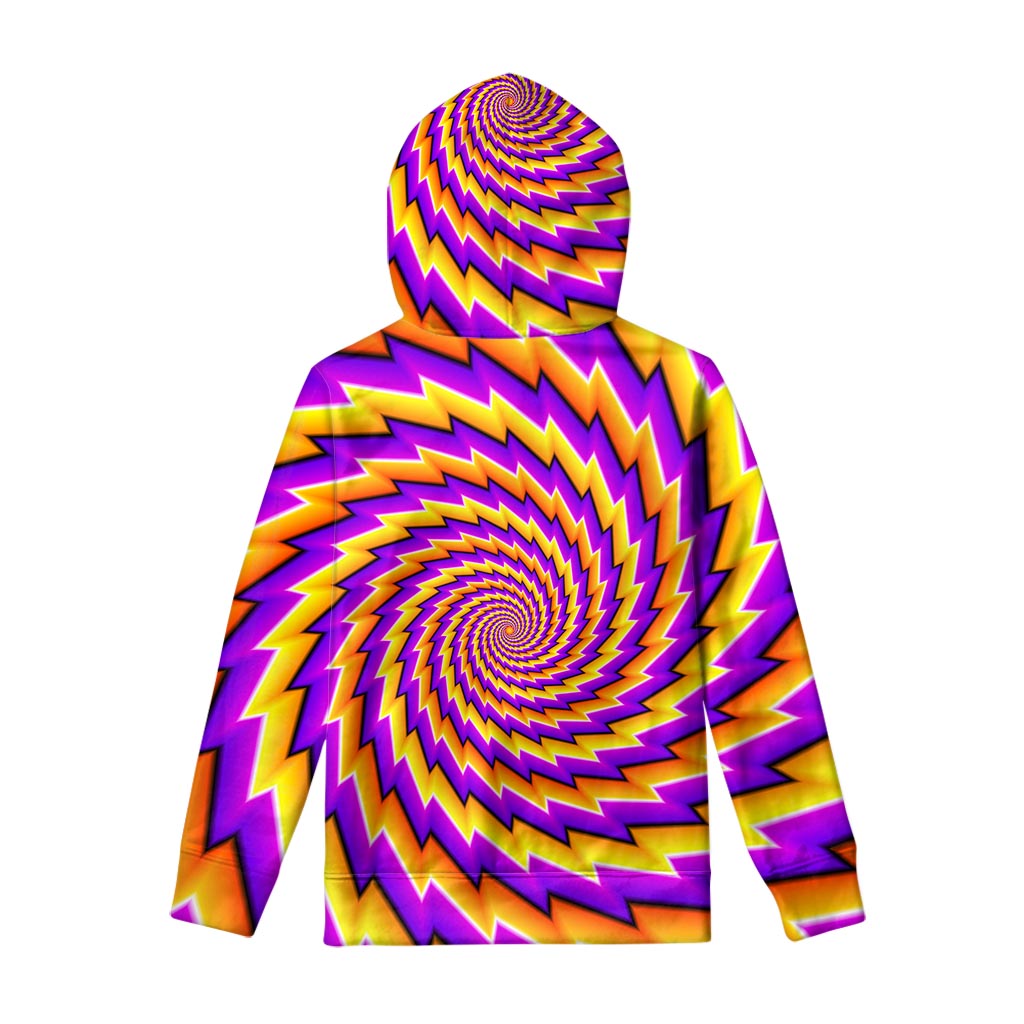 Yellow Twisted Moving Optical Illusion Pullover Hoodie