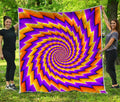 Yellow Twisted Moving Optical Illusion Quilt