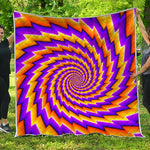Yellow Twisted Moving Optical Illusion Quilt
