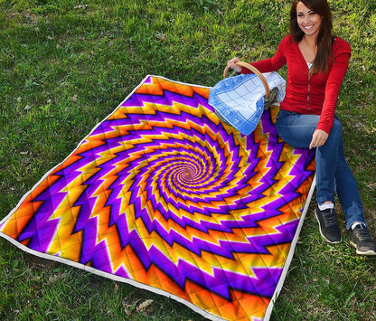 Yellow Twisted Moving Optical Illusion Quilt