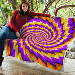 Yellow Twisted Moving Optical Illusion Quilt