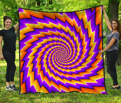 Yellow Twisted Moving Optical Illusion Quilt