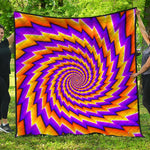 Yellow Twisted Moving Optical Illusion Quilt