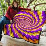 Yellow Twisted Moving Optical Illusion Quilt