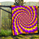 Yellow Twisted Moving Optical Illusion Quilt