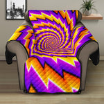 Yellow Twisted Moving Optical Illusion Recliner Protector