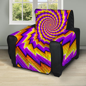 Yellow Twisted Moving Optical Illusion Recliner Protector