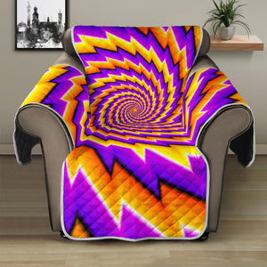 Yellow Twisted Moving Optical Illusion Recliner Protector