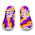 Yellow Twisted Moving Optical Illusion Sport Shoes GearFrost