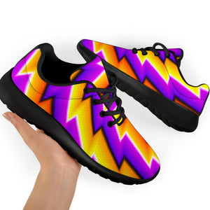 Yellow Twisted Moving Optical Illusion Sport Shoes GearFrost