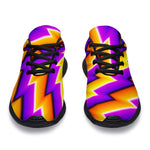 Yellow Twisted Moving Optical Illusion Sport Shoes GearFrost