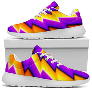 Yellow Twisted Moving Optical Illusion Sport Shoes GearFrost