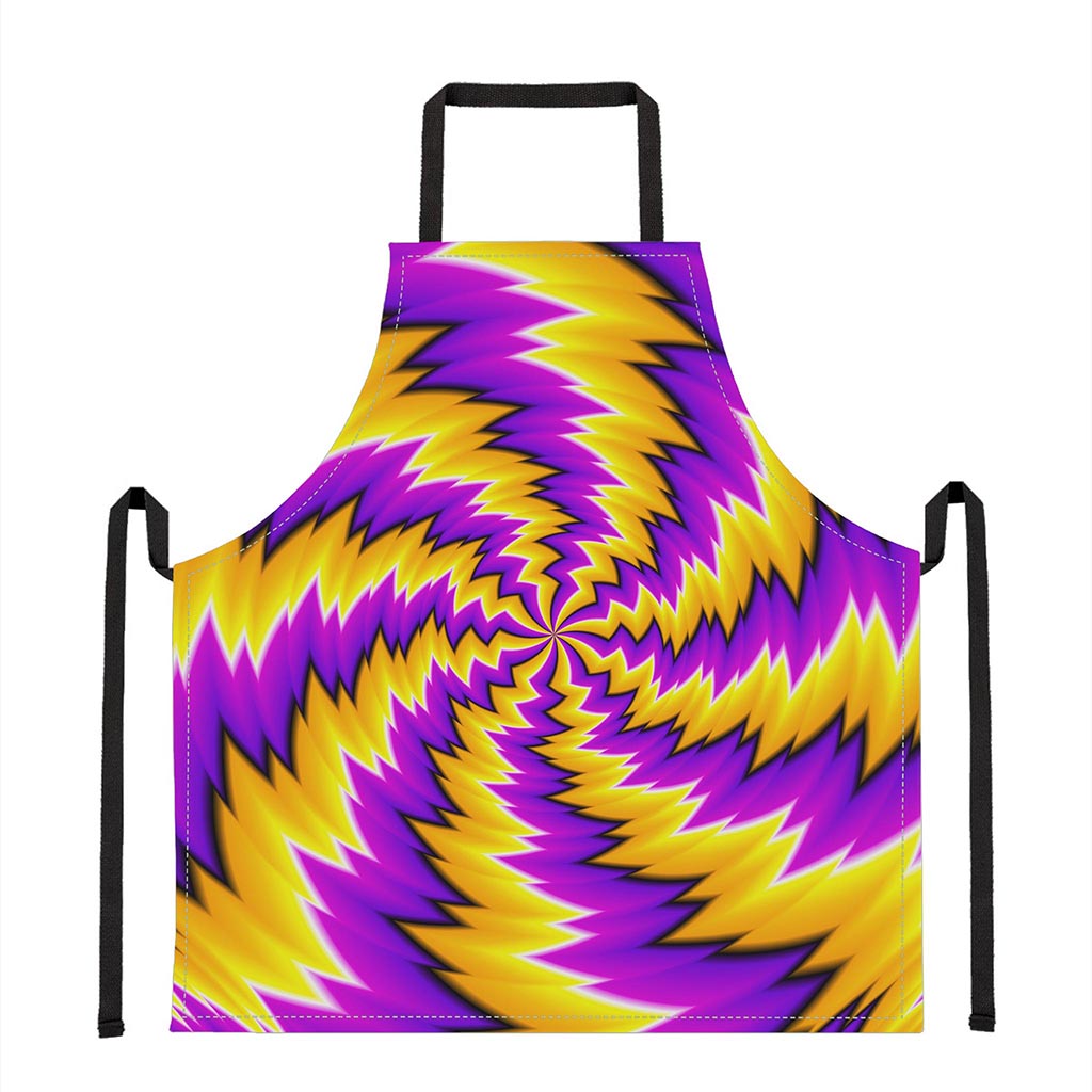 Yellow Vortex Moving Optical Illusion Apron