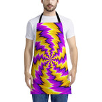 Yellow Vortex Moving Optical Illusion Apron