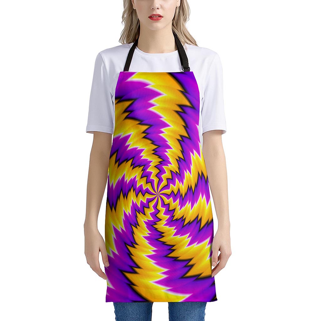 Yellow Vortex Moving Optical Illusion Apron