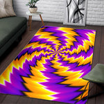Yellow Vortex Moving Optical Illusion Area Rug GearFrost