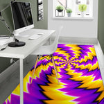 Yellow Vortex Moving Optical Illusion Area Rug GearFrost