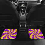 Yellow Vortex Moving Optical Illusion Front and Back Car Floor Mats