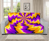 Yellow Vortex Moving Optical Illusion Futon Protector