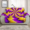 Yellow Vortex Moving Optical Illusion Half Sofa Protector