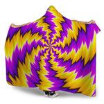 Yellow Vortex Moving Optical Illusion Hooded Blanket