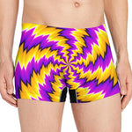 Yellow Vortex Moving Optical Illusion Men's Boxer Briefs