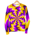 Yellow Vortex Moving Optical Illusion Men's Crewneck Sweatshirt