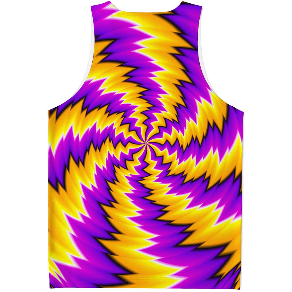 Yellow Vortex Moving Optical Illusion Men's Tank Top