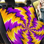 Yellow Vortex Moving Optical Illusion Pet Car Back Seat Cover