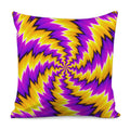 Yellow Vortex Moving Optical Illusion Pillow Cover