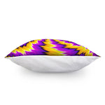 Yellow Vortex Moving Optical Illusion Pillow Cover