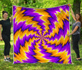 Yellow Vortex Moving Optical Illusion Quilt