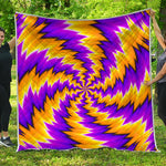Yellow Vortex Moving Optical Illusion Quilt