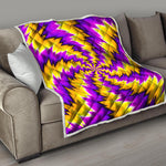 Yellow Vortex Moving Optical Illusion Quilt