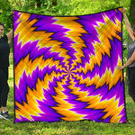 Yellow Vortex Moving Optical Illusion Quilt