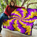 Yellow Vortex Moving Optical Illusion Quilt