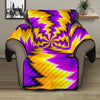 Yellow Vortex Moving Optical Illusion Recliner Protector