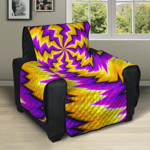 Yellow Vortex Moving Optical Illusion Recliner Protector