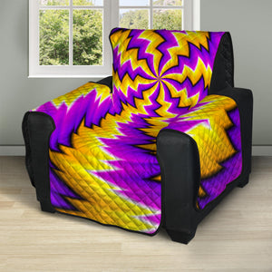 Yellow Vortex Moving Optical Illusion Recliner Protector