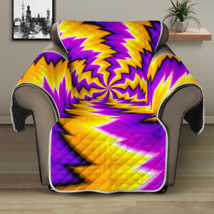 Yellow Vortex Moving Optical Illusion Recliner Protector