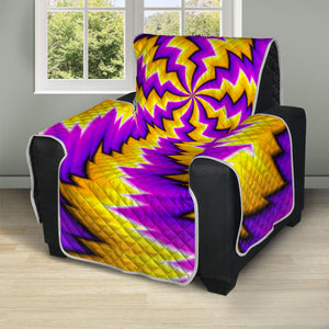 Yellow Vortex Moving Optical Illusion Recliner Protector