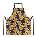 Yellow Watercolor Lily Pattern Print Apron
