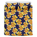 Yellow Watercolor Lily Pattern Print Duvet Cover Bedding Set