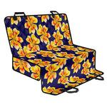 Yellow Watercolor Lily Pattern Print Pet Car Back Seat Cover